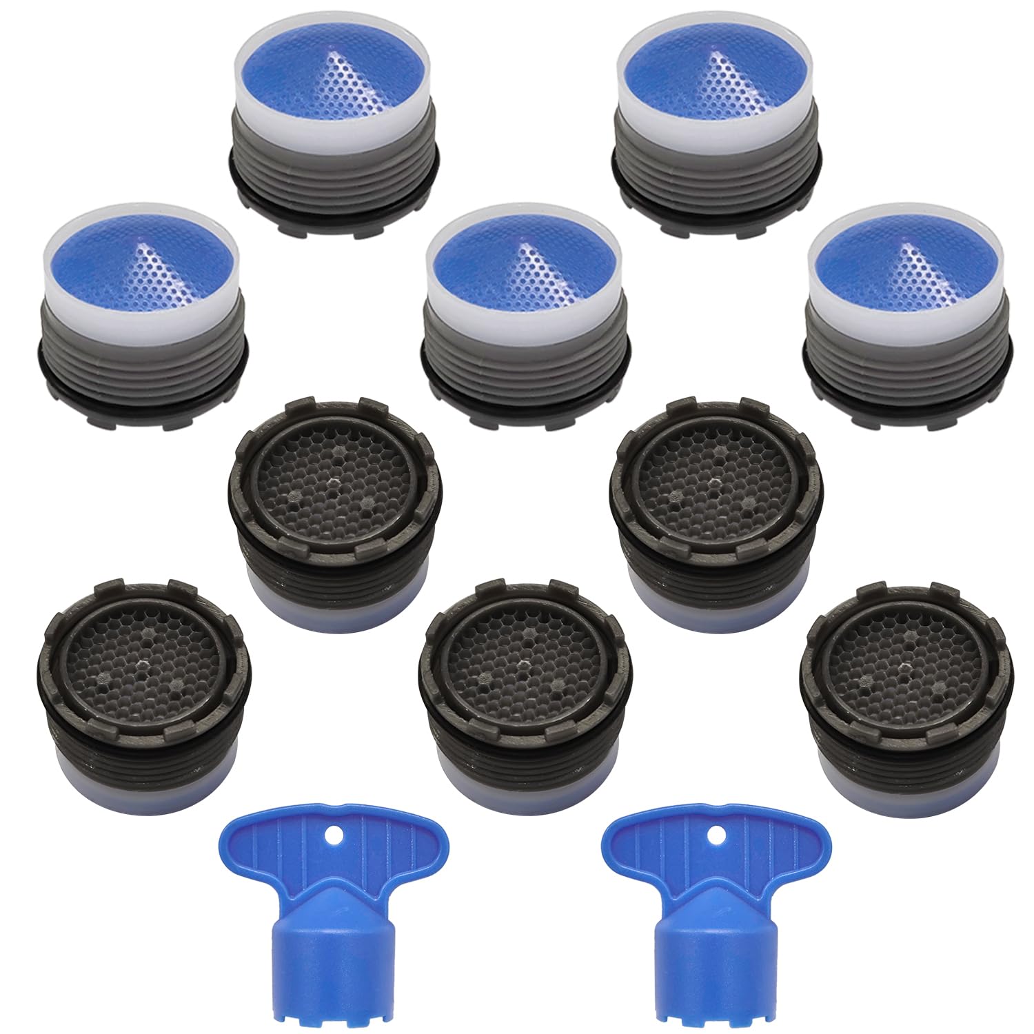 12 Pcs Tap Faucet Aerator, Kitchen Tap Aerator M18.5, Tap Filter Nozzle Replacement Part Faucet Aerator Replacement Parts with 2 Wrenches