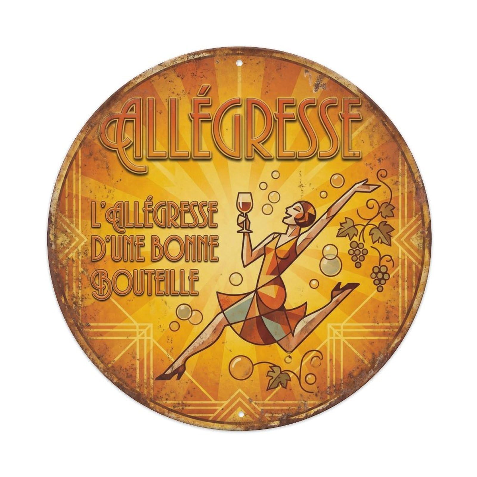 Elation Humorous Bistro Elation Metal Tin Sign