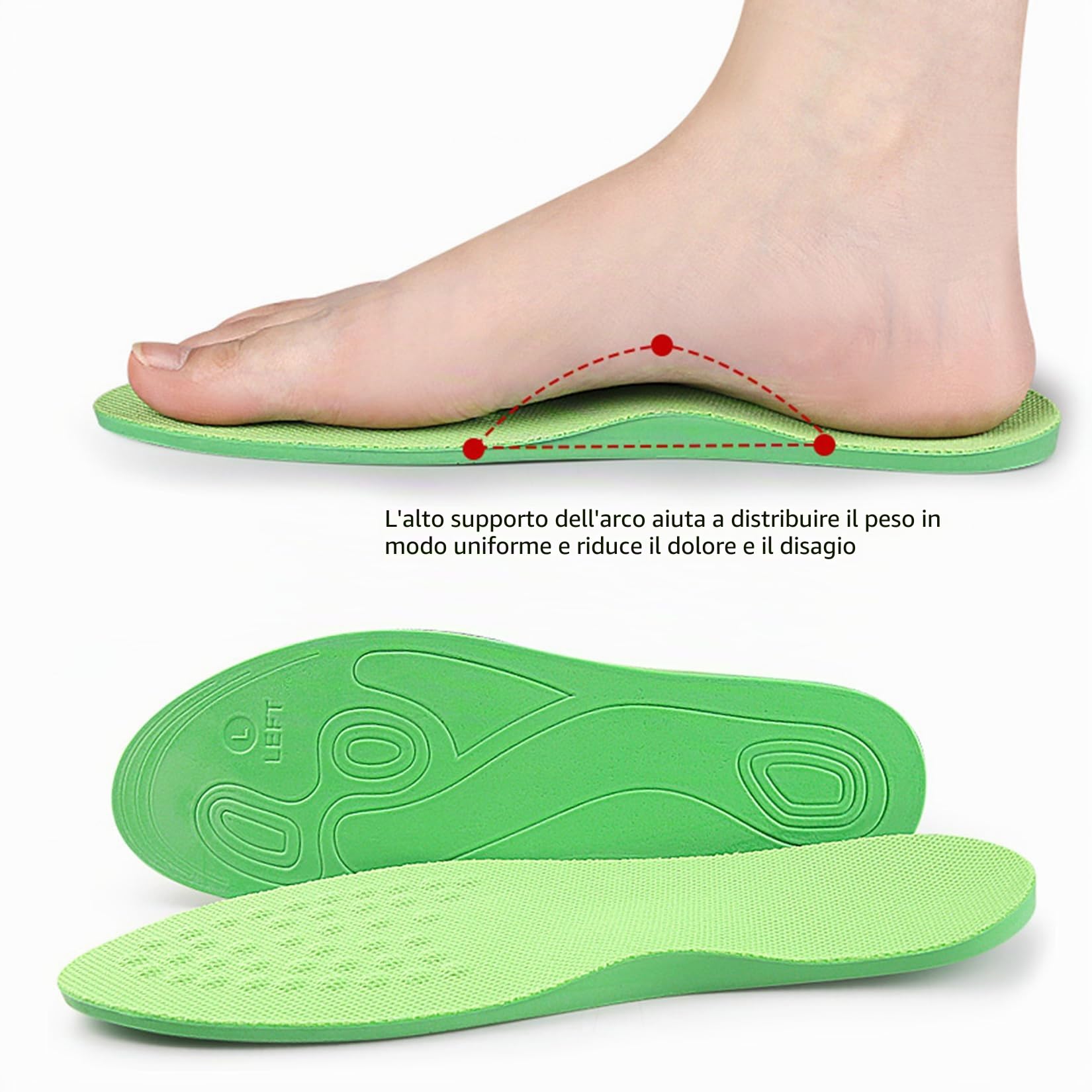 Solette di Supinazione per Uomini e Donne, Inserti di Supporto Dell'Arco Plantare, Solette a Cuneo del Tallone Laterale Correttivo per Rettificare i Piedi Piatti, Gambe O/X, Gambe ad Arco