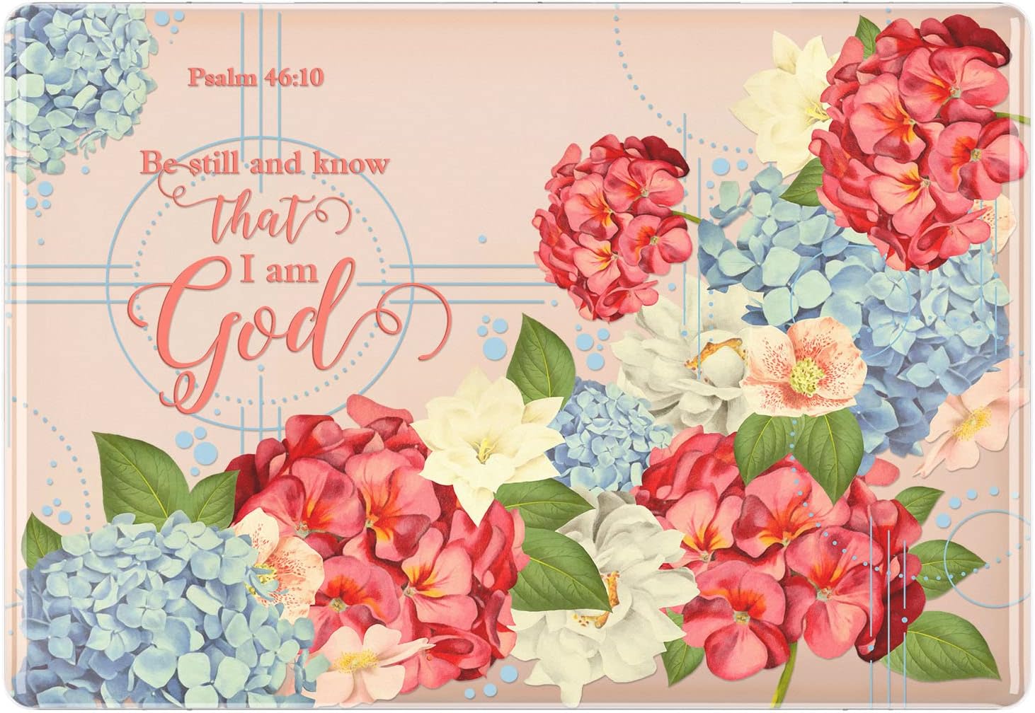 Hard Case Compatible with MacBook Air 13 15 inch Pro 16 14 M5 M4 M3 M2 M1 2026 2025 2024 2022 2020 Scripture Christian Hydrangea Flowers Bible Verse Be Still and Know Psalm 46:10