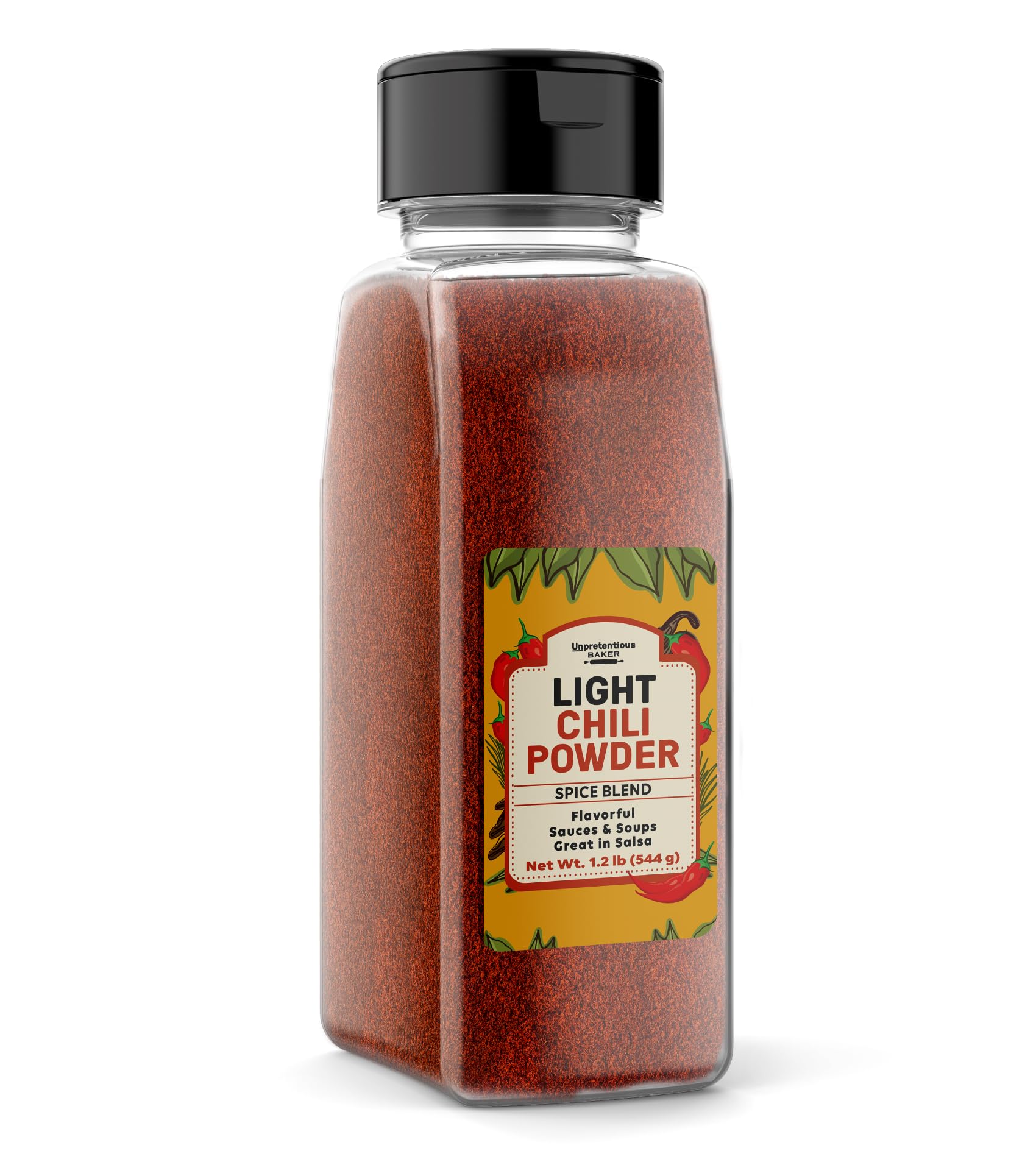 Unpretentious Light Chili Powder, 1.2 lb, Mildly Spicy, Soups & Sauces, Versatile Blend