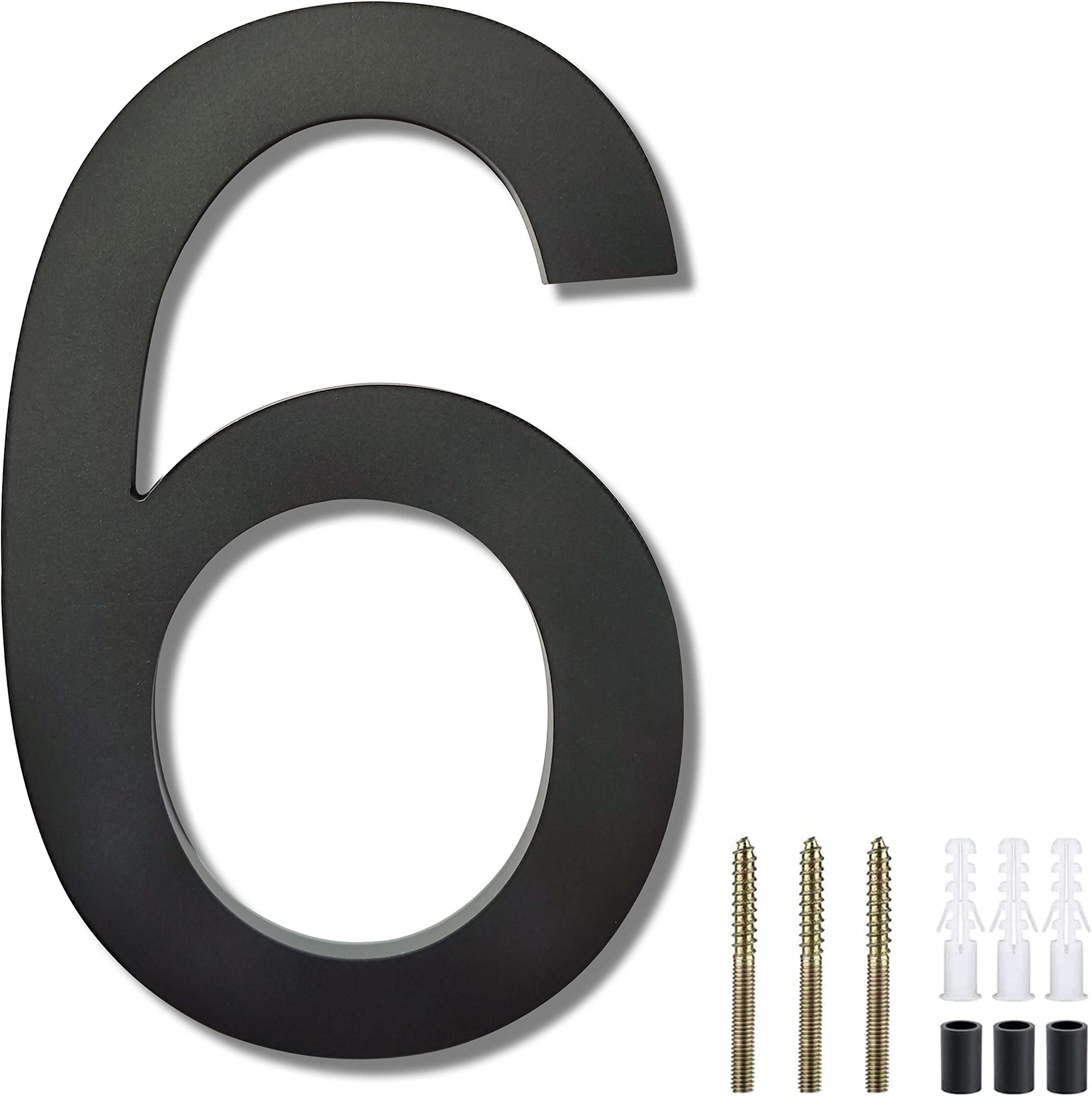 Modern House Numbers 8-Inch Floating House Numbers - Modern Black ...