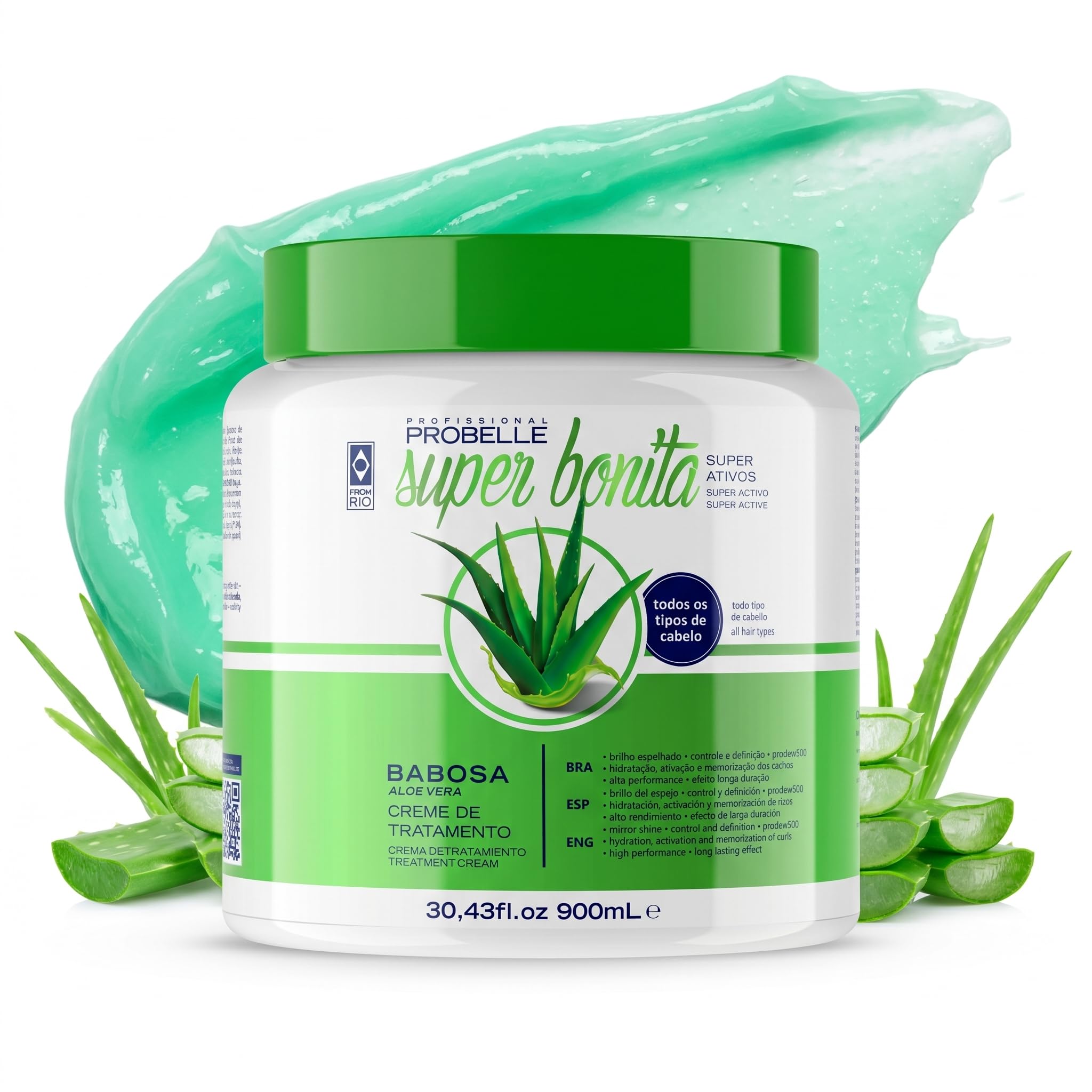 Super Bonita Aloe Vera Deep Conditioning Hair Mask & Curl Cream - Hair  Gloss Treatment & Leave-