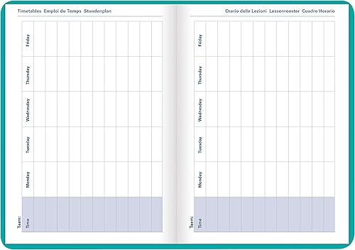 Miniatura 6 de Letts of London Dazzle - Agenda semanal académica, de agosto de 2023 a julio de 2024, semanal a vista, encuadernación cosida, multilingüe, tamaño
