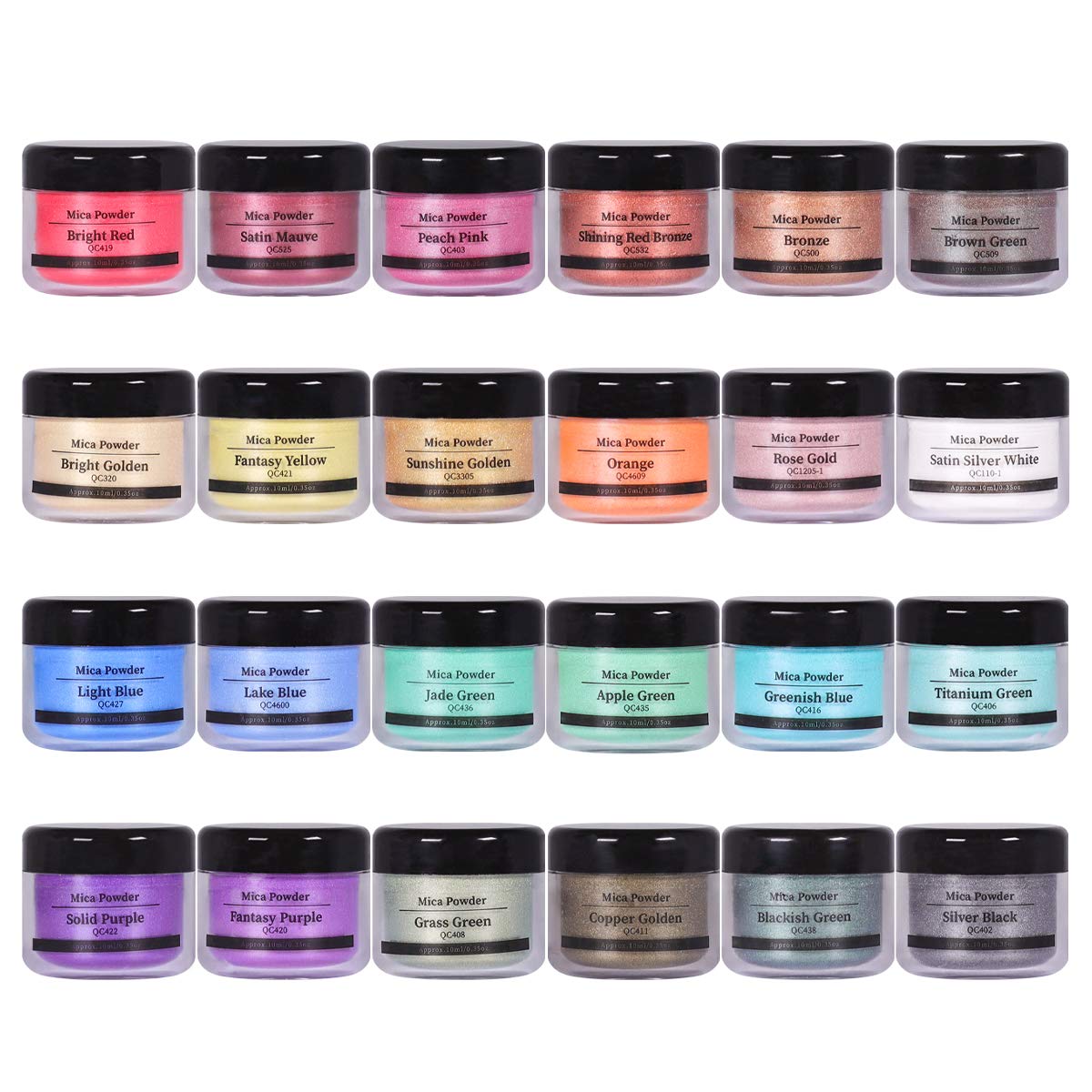Buy SEISSO Mica Powder for Epoxy Resin, 24 Colors, 0.35 oz(10g) Bottles