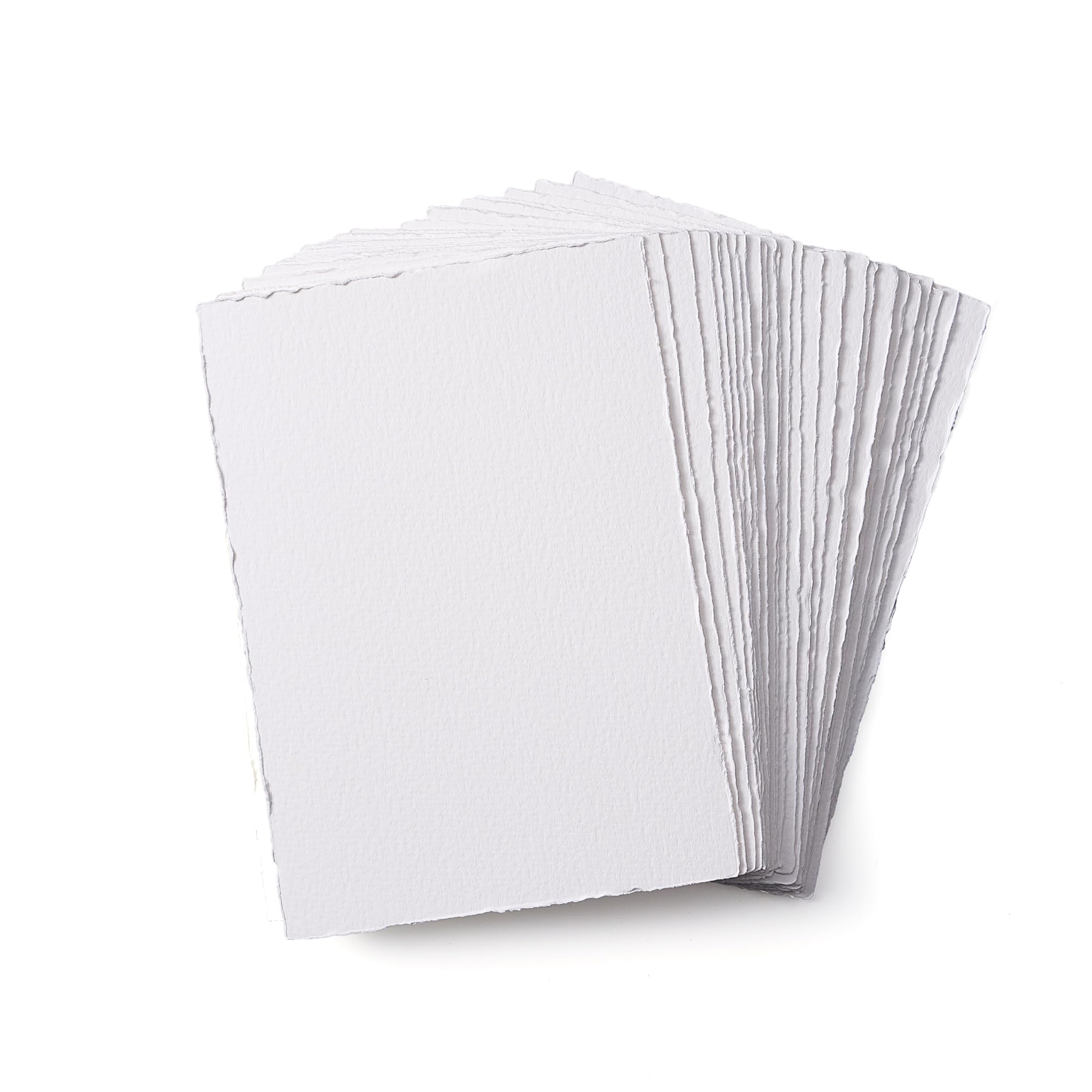Deckle Edge – Papier aquarelle 100 % coton, 63,5 kg, 300 g/m², 30 feuilles de papier mixte pour technique sèche et humide, les cartes vierges tumuarta sont parfaites pour les cartes de vœux et les