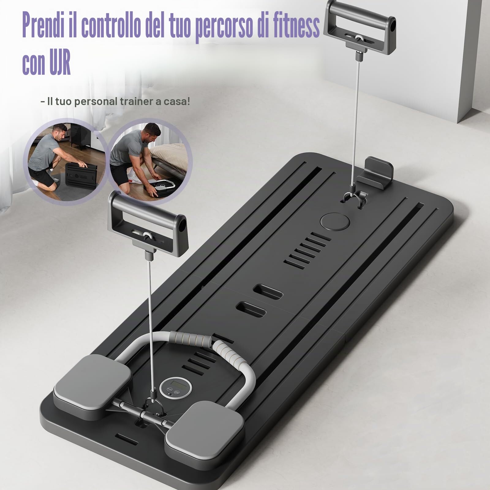 Lhanel - Set di riformatori per pilates e pilates pieghevoli, attrezzatura compatta per la palestra e la casa