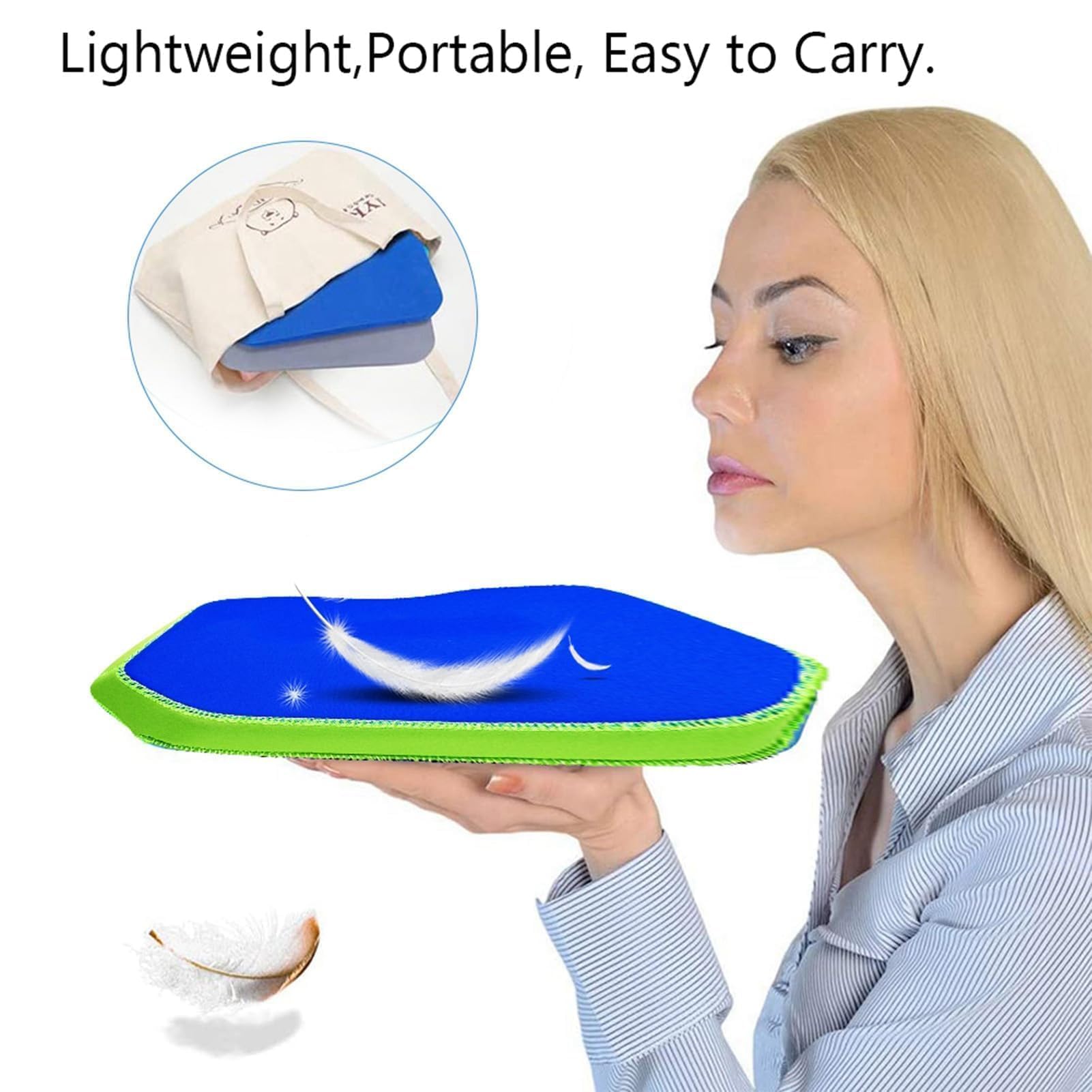 Cuscino per sedili in kayak, gel Kayak Seat Pad Anti Slip Boat Cushion Accessori in kayak per la pesca kayaks (Blu)