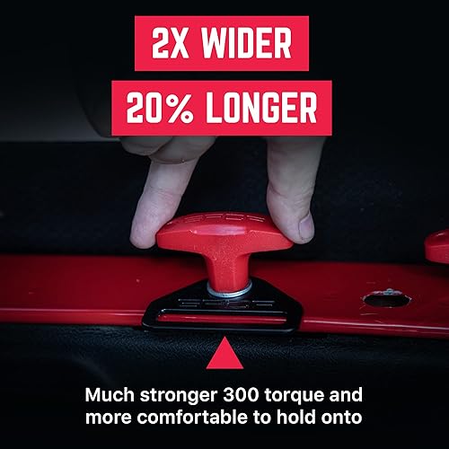 Miniatura 69 de GPCA juego de 6 tornillos estriados de cabeza resistente, de fácil liberación, con tuercas, arandelas y anillos para sujeción para Jeep Wrangler YJ