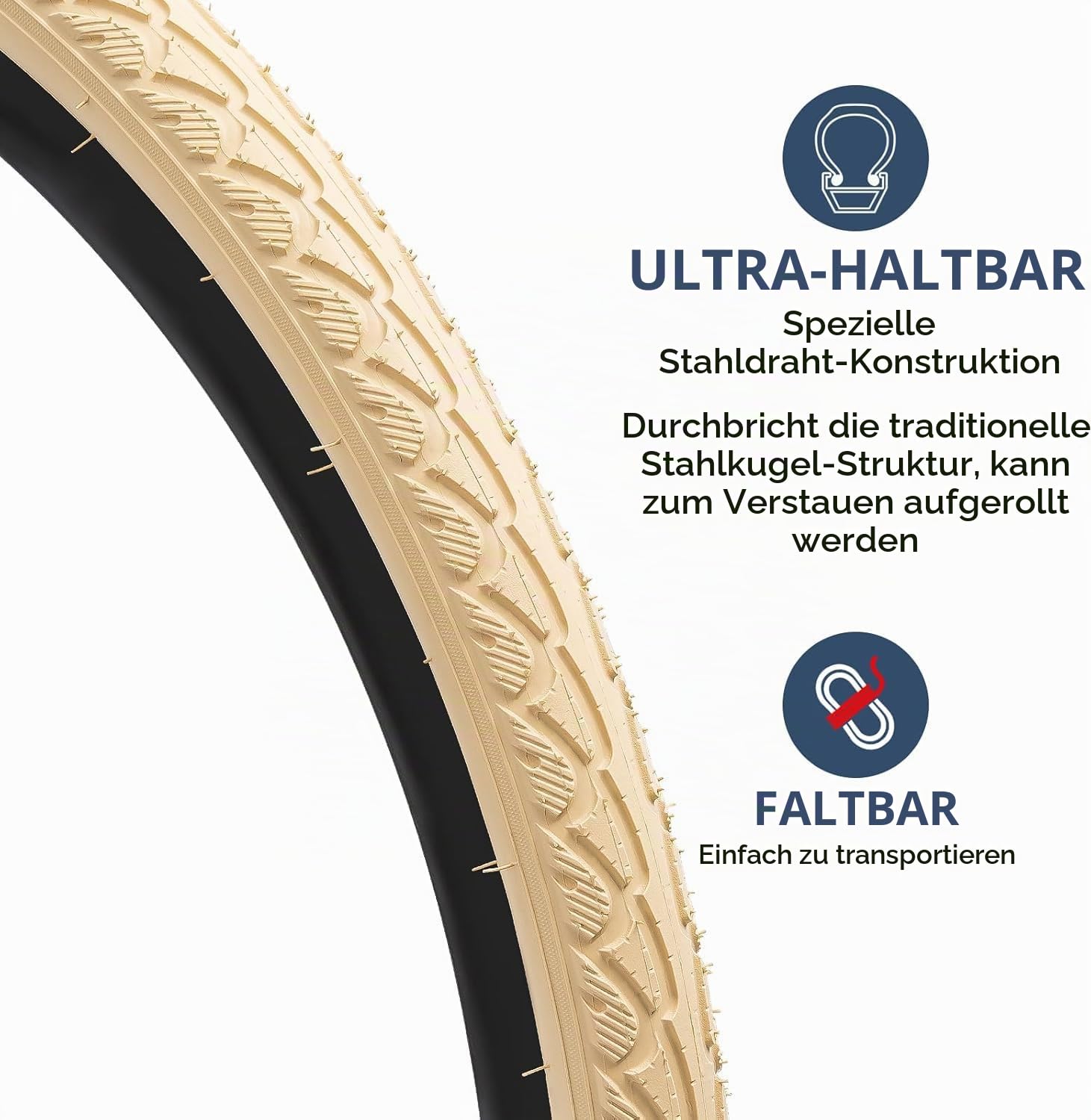 YunSCM 2Pcs Faltbare 28/700C Fahrradreifen 700X40C Mantel 40-622 kompatibel mit 700x38C 700x40C 700x42C Rennräder, Citybikes 28 Zoll Fahrradreifen 28x1.60