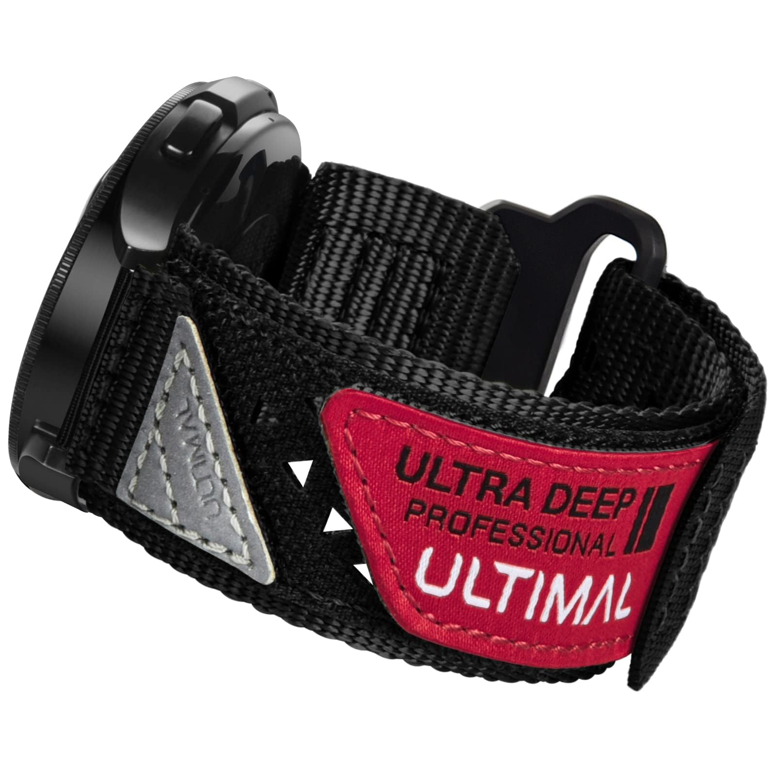 ULTIMAL 20mm Watch Strap Compatible with Samsung Galaxy Watch 7 6 5 4 FE 40mm 44mm/6 4 Classic/5 Pro/Active 2, Nylon Sport Band Compatible with Garmin Vivoactive 6 5 3/Forerunner 645 55 245 (Black)