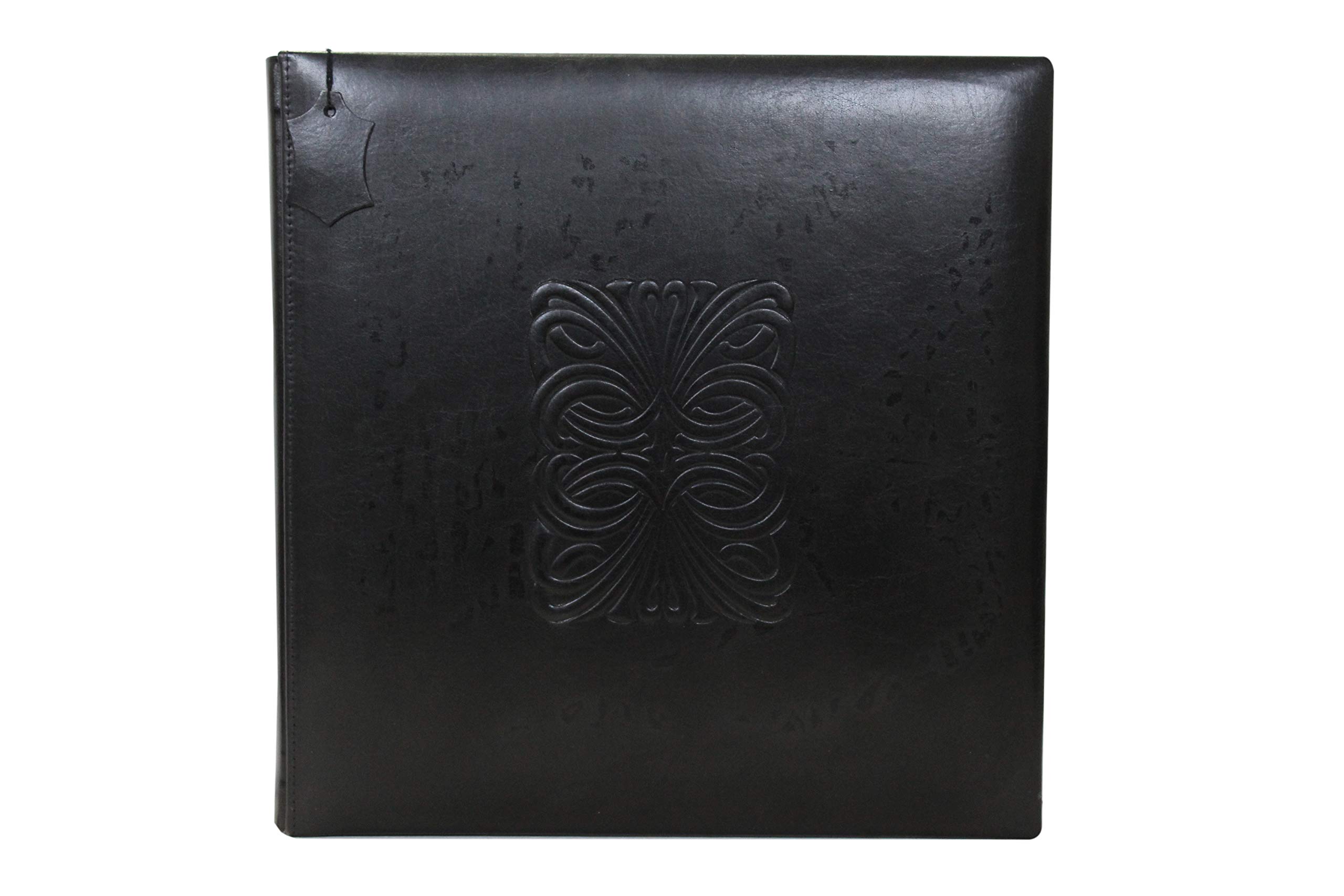 Álbum fotográfico 35x35 Cuero Negro. 40hojas Lisa Negra + Hoja Seda. Álbum de Scrap, Detalle de Bodas, Aniversarios, comuniones, Celebraciones