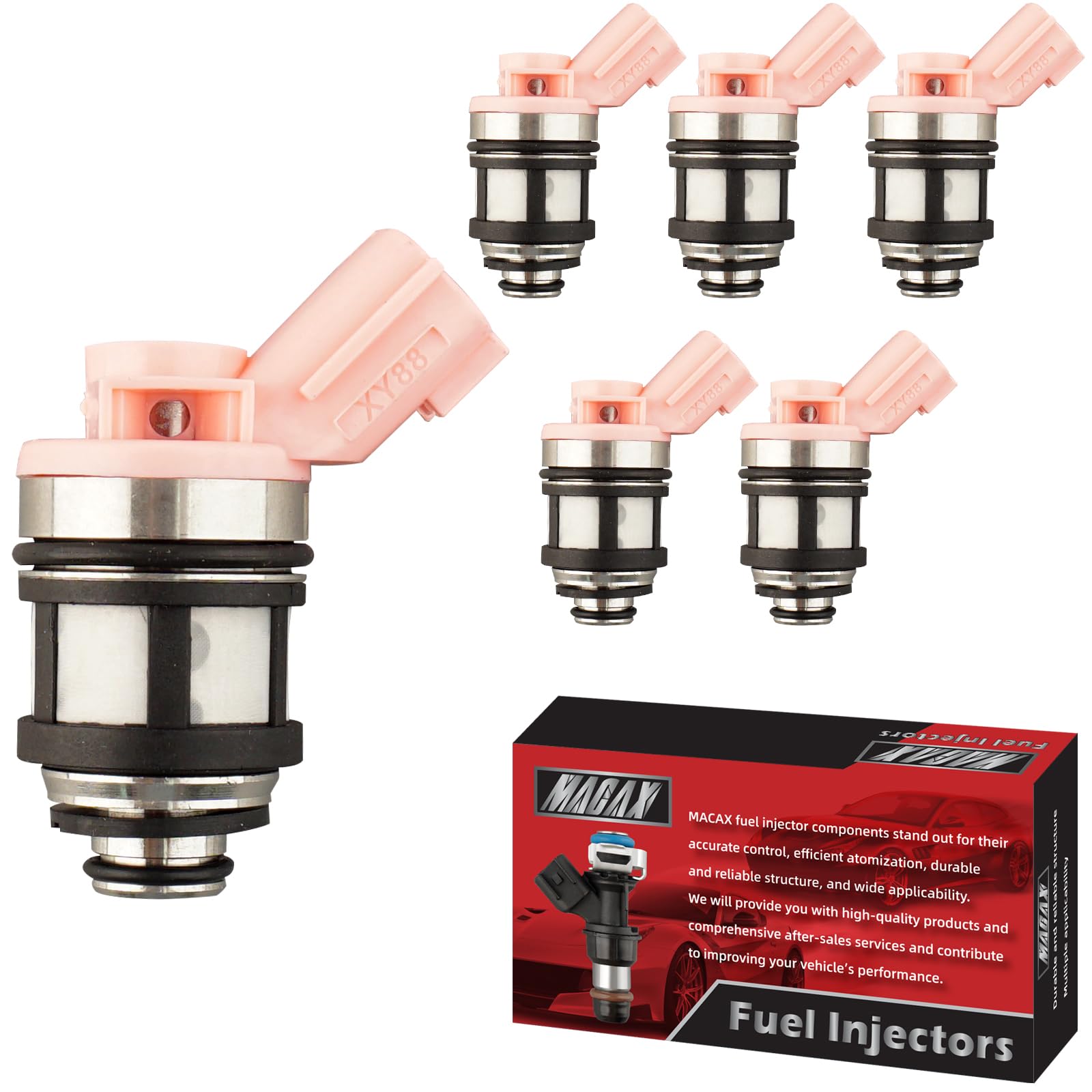 Amazon.com: MACAX Set of 6 Fuel Injectors 16600-9S200 FJ434
