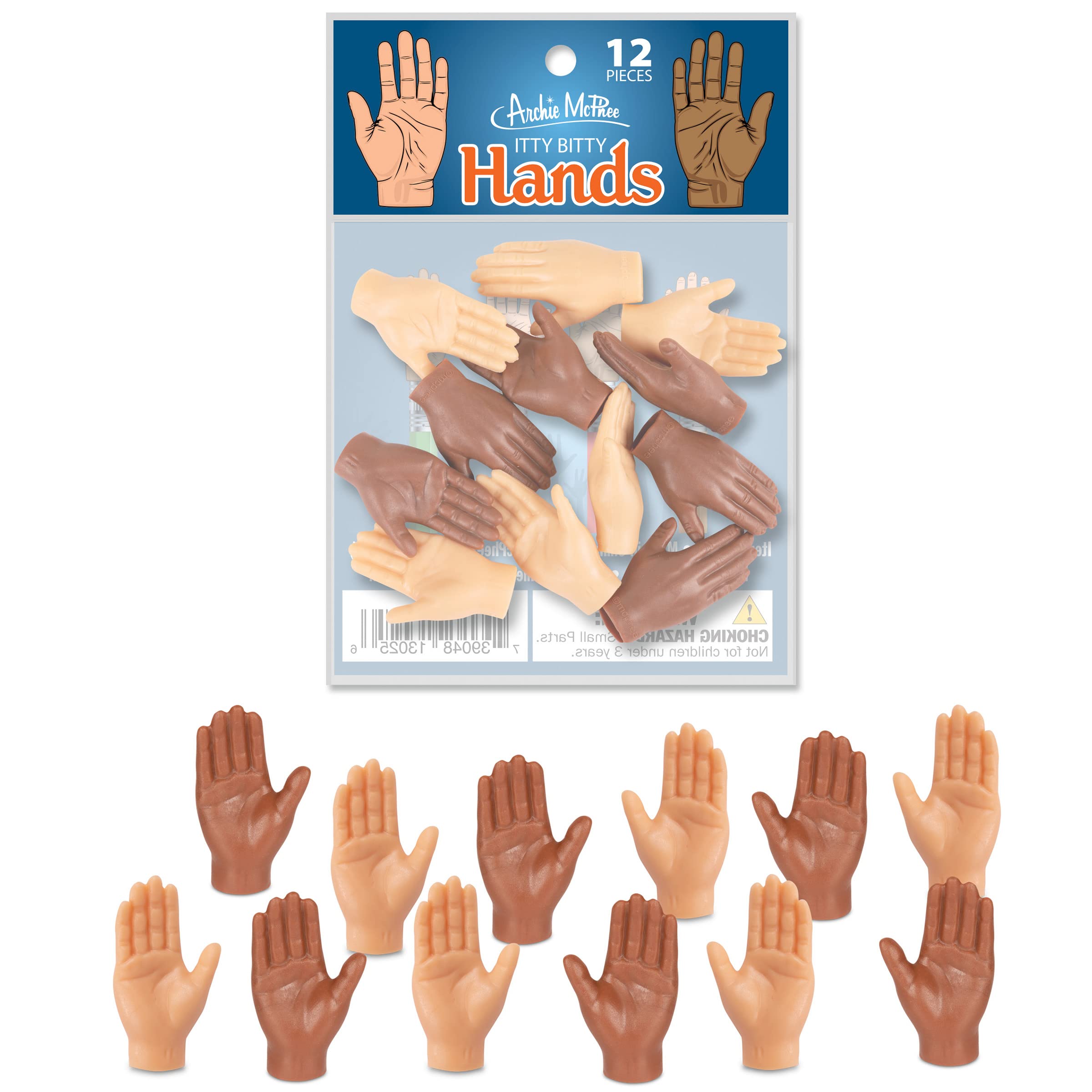 Accoutrements Archie McPhee Itty Bitty Pencil Hands 12 Pack
