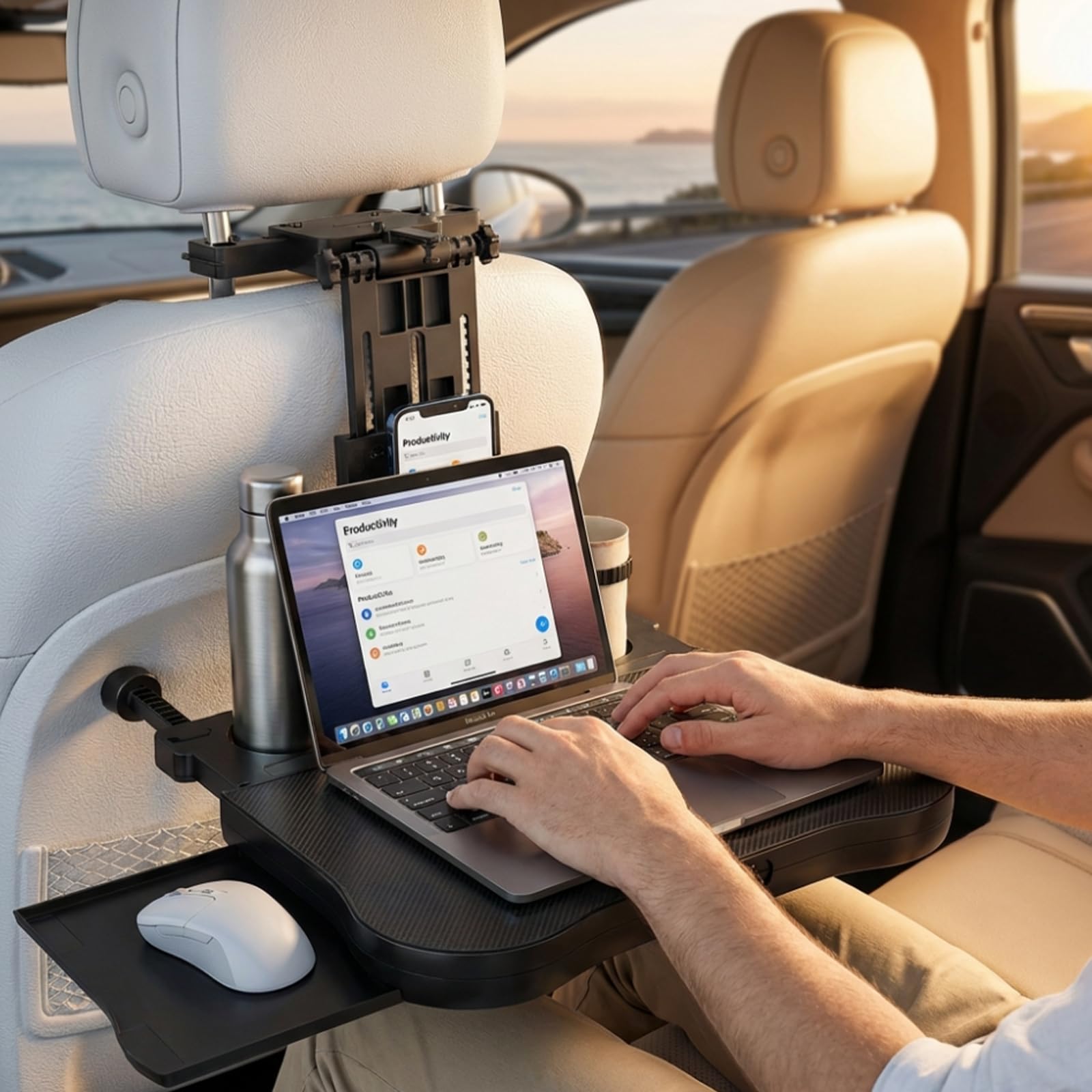 Auto Tisch für Rücksitz Beifahrer,Multifunktionaler Esstisch & Laptophalter