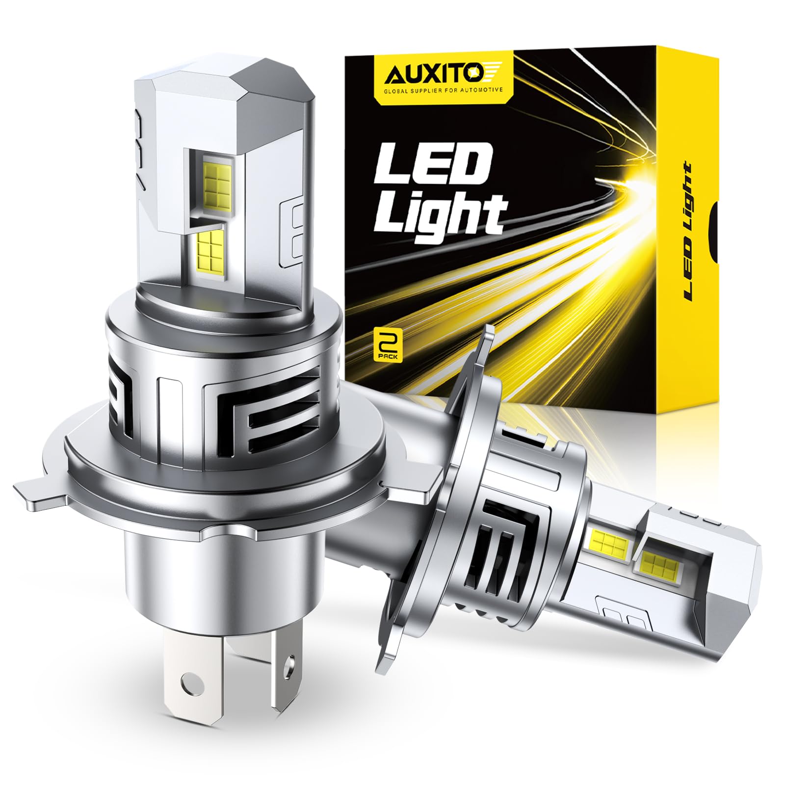 AUXITO H4 Lo/Hi LED ヘッドライト 7倍明るさUP 爆光 65…