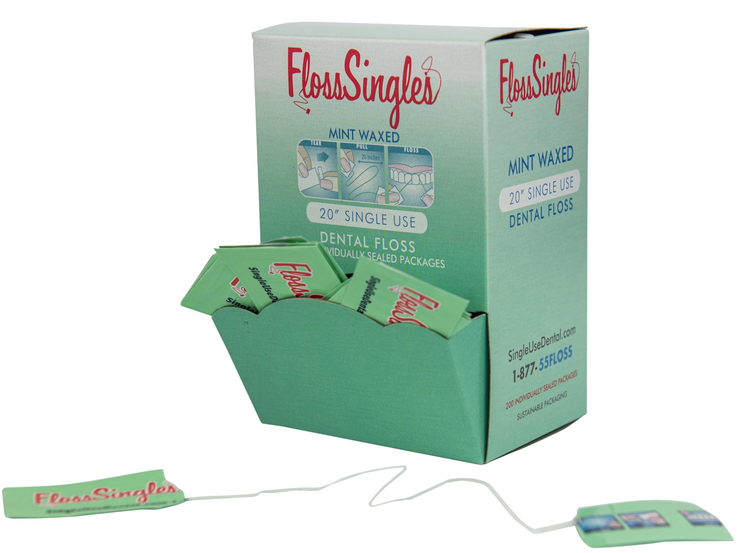 Dispenser Box of 200 Floss Singles