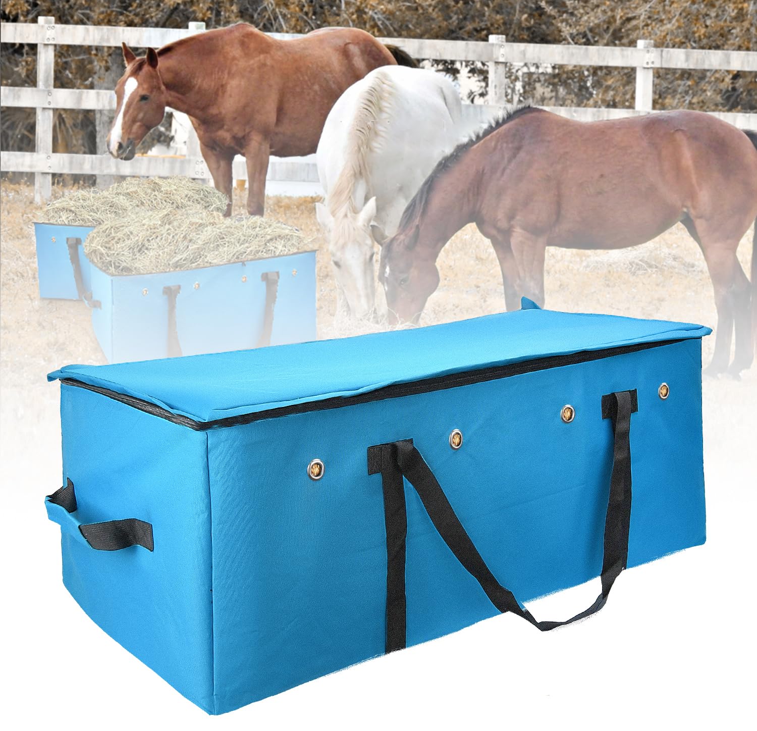 Sac De Transport Pour Balle De Foin – 114x58x35cm, Imperméable Violet, Drivemo