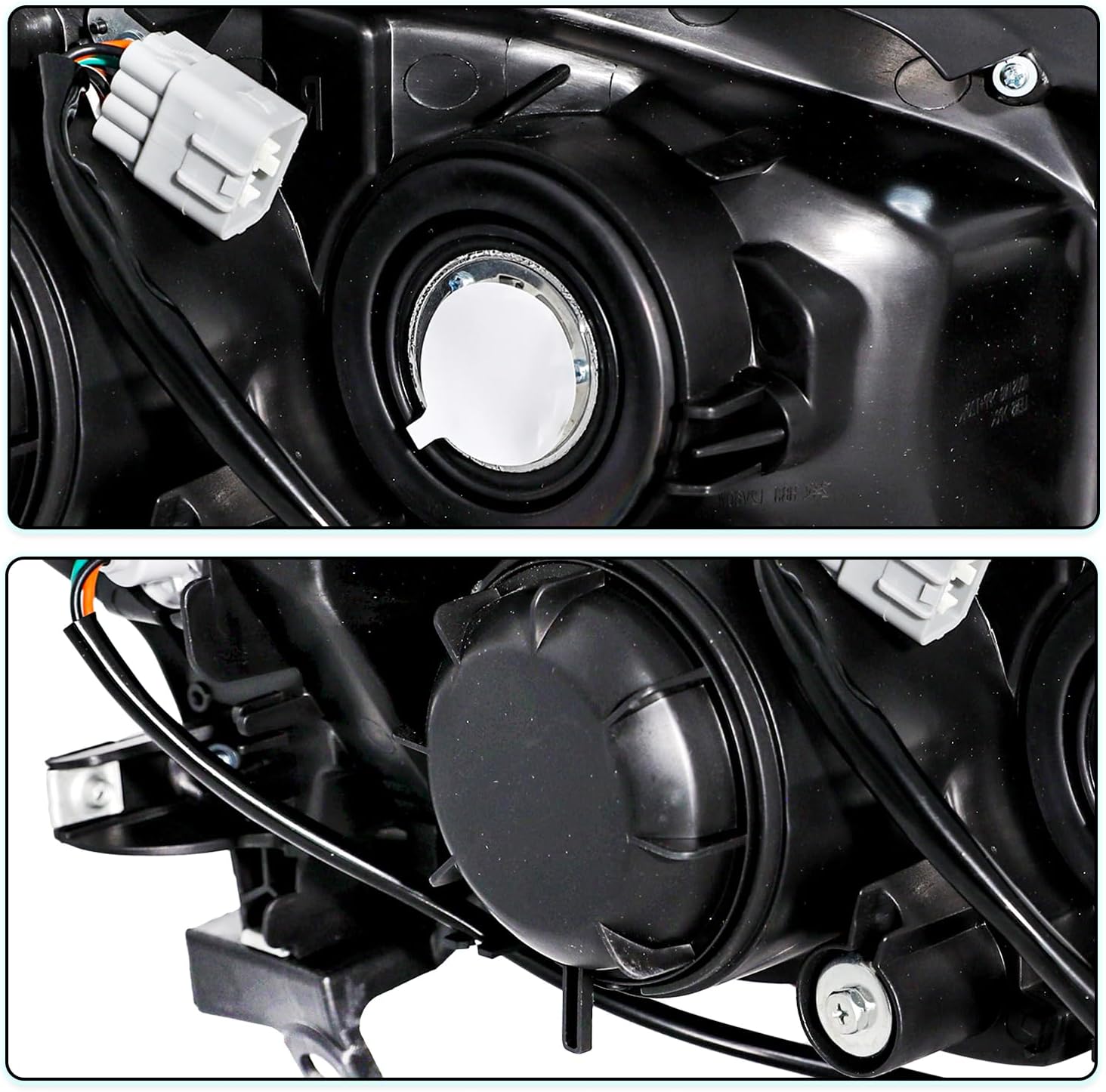 Headlight Assembly w/Bulbs Replacement for 2008 2009 2010 2011 Subaru Impreza Outback Sport WRX Projector OEM Style Headlamp