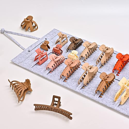 Miniatura 8 de Lolalet Paquete de pinzas para el cabello con organizador de clips de garra