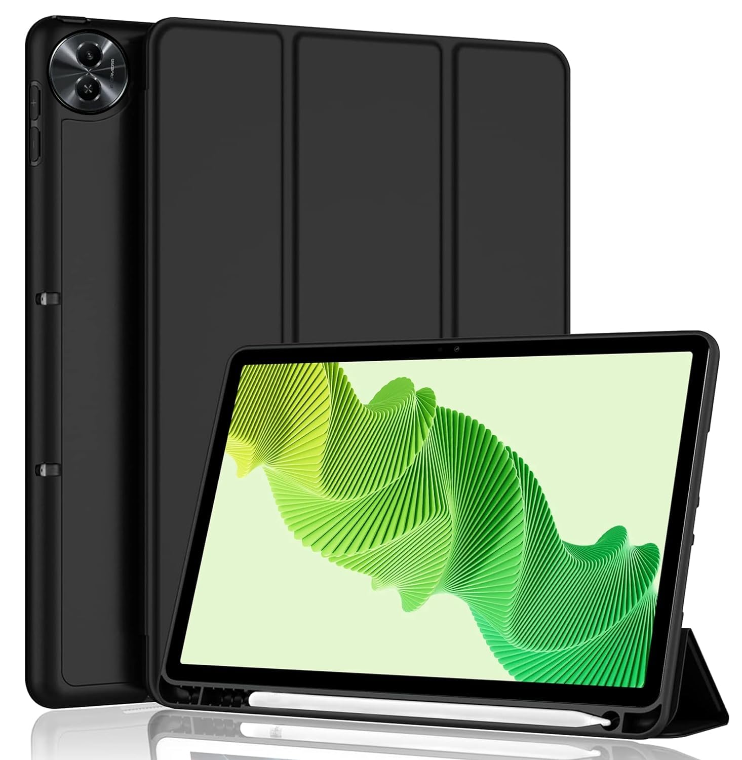 AGEIS Tri- Fold Soft Flexible Flip Case Cover with Stylus Holder Comaptible with Realme Pad 2 11.5 inch - Black (B0CL4GGZ9S) Amazon Price History, Amazon Price Tracker