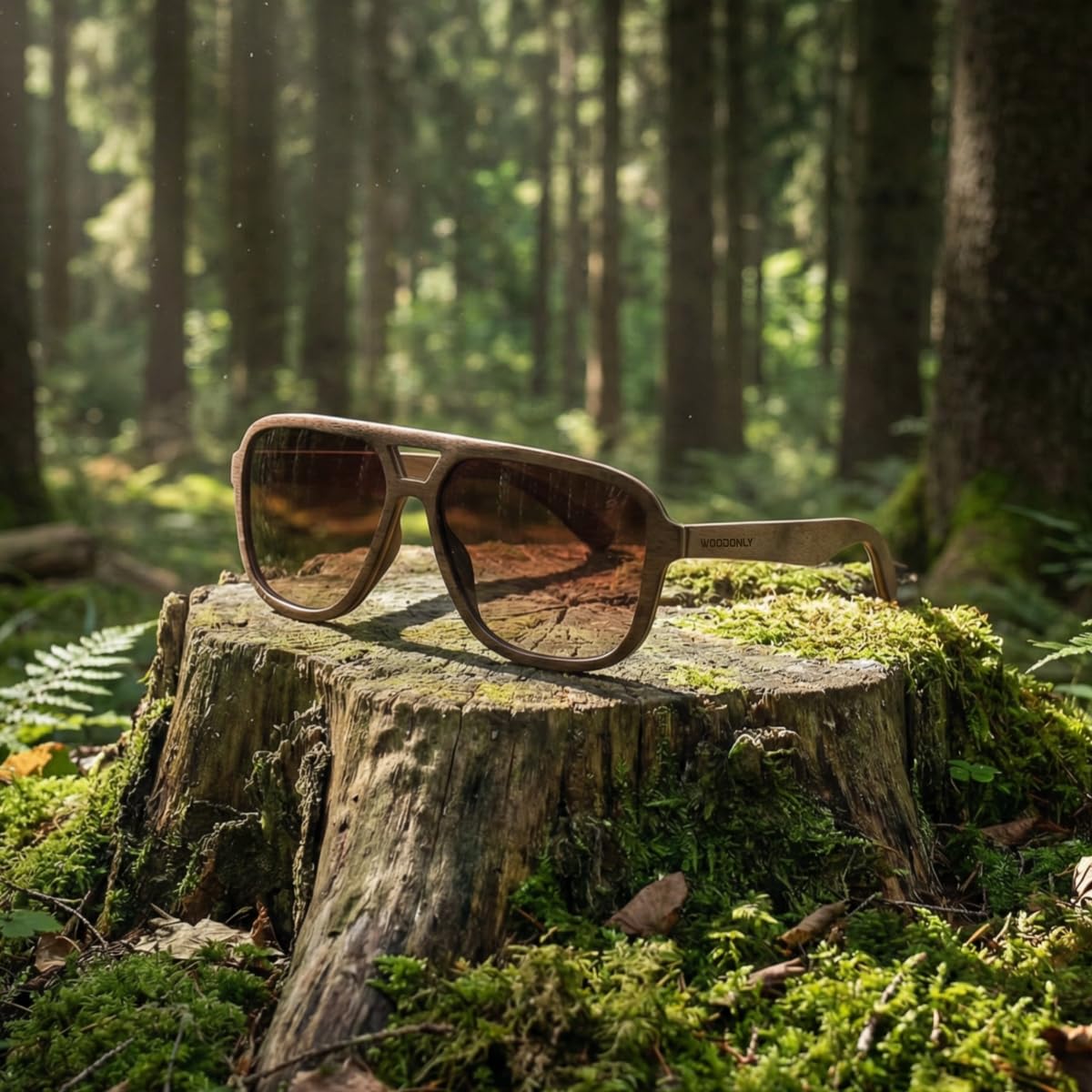 Gafas de Sol Piloto Polarizadas de Madera - Gafas de Sol Modernas con Funda de Bambú para Hombre y Mujer Regalos Perfectos