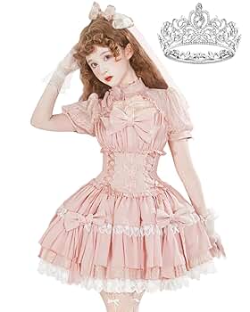 リボン付きピンクドレス ゴスロリ・ロリータドレス お嬢様 ワンピース 楽天市場】甘いロリータOPドレスシフォン長袖ボウフリルレース