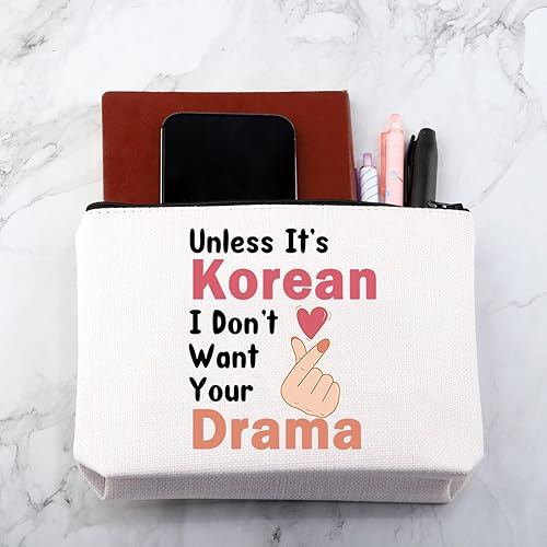 Miniatura 6 de MNIGIU Bolsa de maquillaje con corazón de dedo, regalo coreano, regalo obsesionado coreano, regalo para fanáticos de la televisión coreana, bolsa de