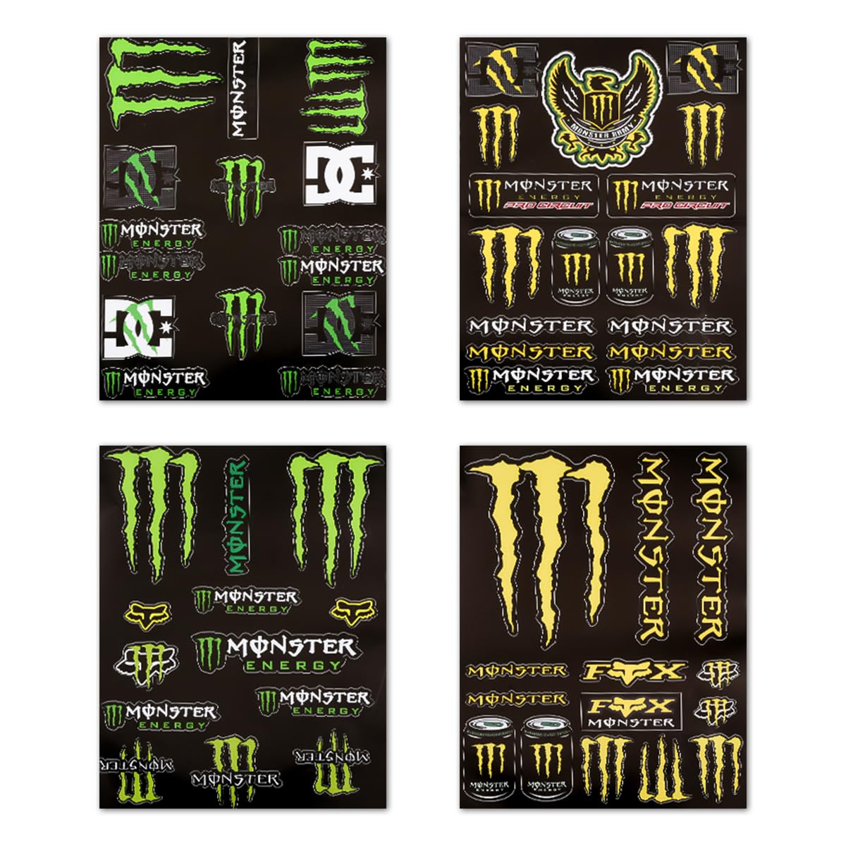Lotsdonxia 4 Pcs Dynamic Claw Graphic Vinyl Stickers, for Motorcycles, Helmets, Bikes, Skateboards, Cars & Off-Road Vehicles – Durable, Easy Apply, Residue-Free Decals