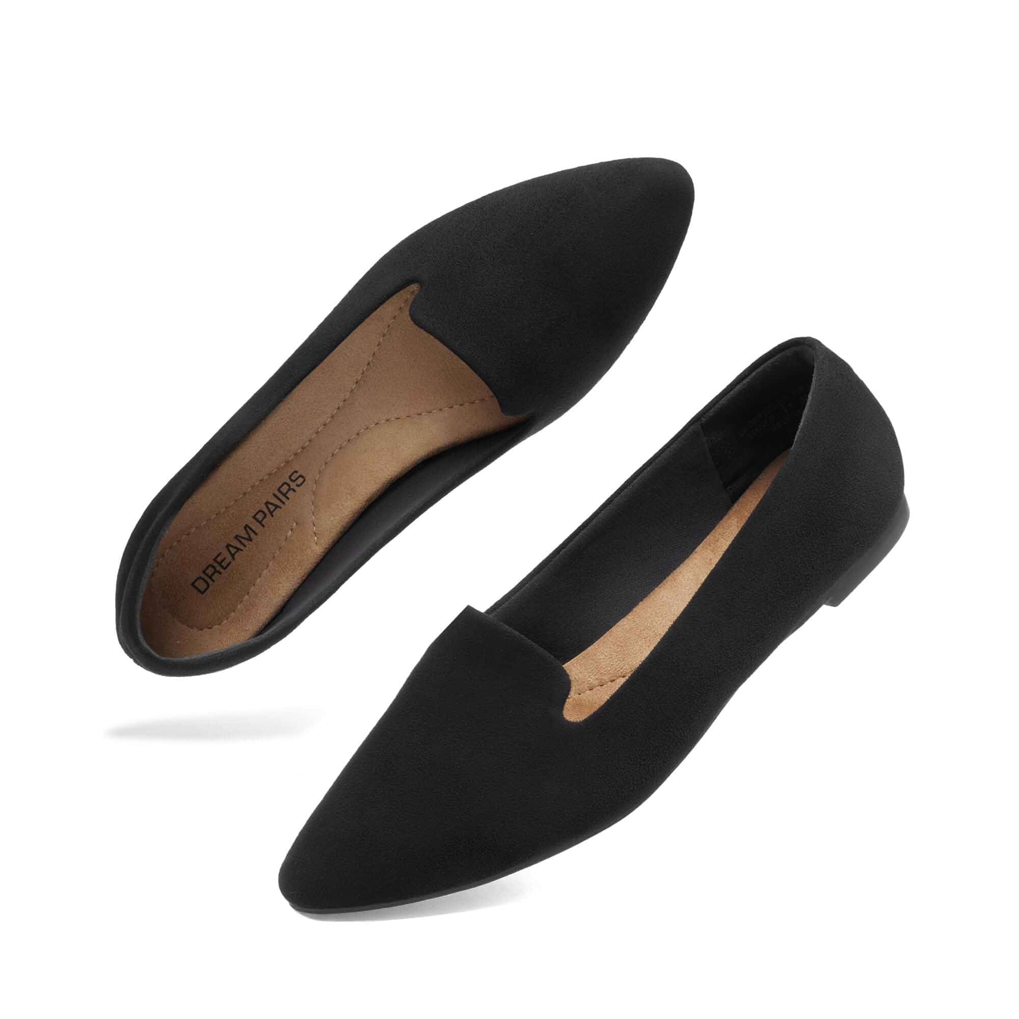 DREAM PAIRS Women's Pointed Toe Business Dressy Flats chic pointed toe slip-on shoes, comfortable elegant classic casual dress loafer flats, for daily and work office