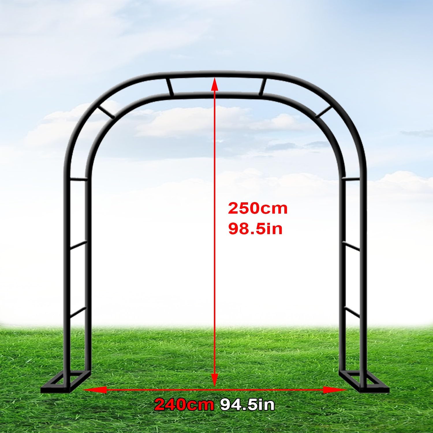 Solidna metalowa kratka ogrodowa do roślin pnących, regulowana, 80-350 cm, zielona podpórka dla winorośli i kwiatów, idealna struktura podtrzymująca rośliny na zewnątrz