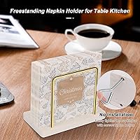 Vista 6 de Livabber Servilletero, Almacenamiento de Servilletas de Metal Moderno Dispensador de Papel Tisú Independiente para Mesa y Encimera de Cocina