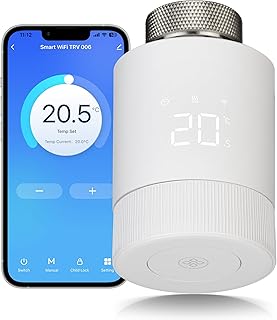 Beok Smart Home Radiator Thermostat, WLAN Heating Thermostat Heater, Digital WiFi Heating Controller, Control via Tuya Ap…