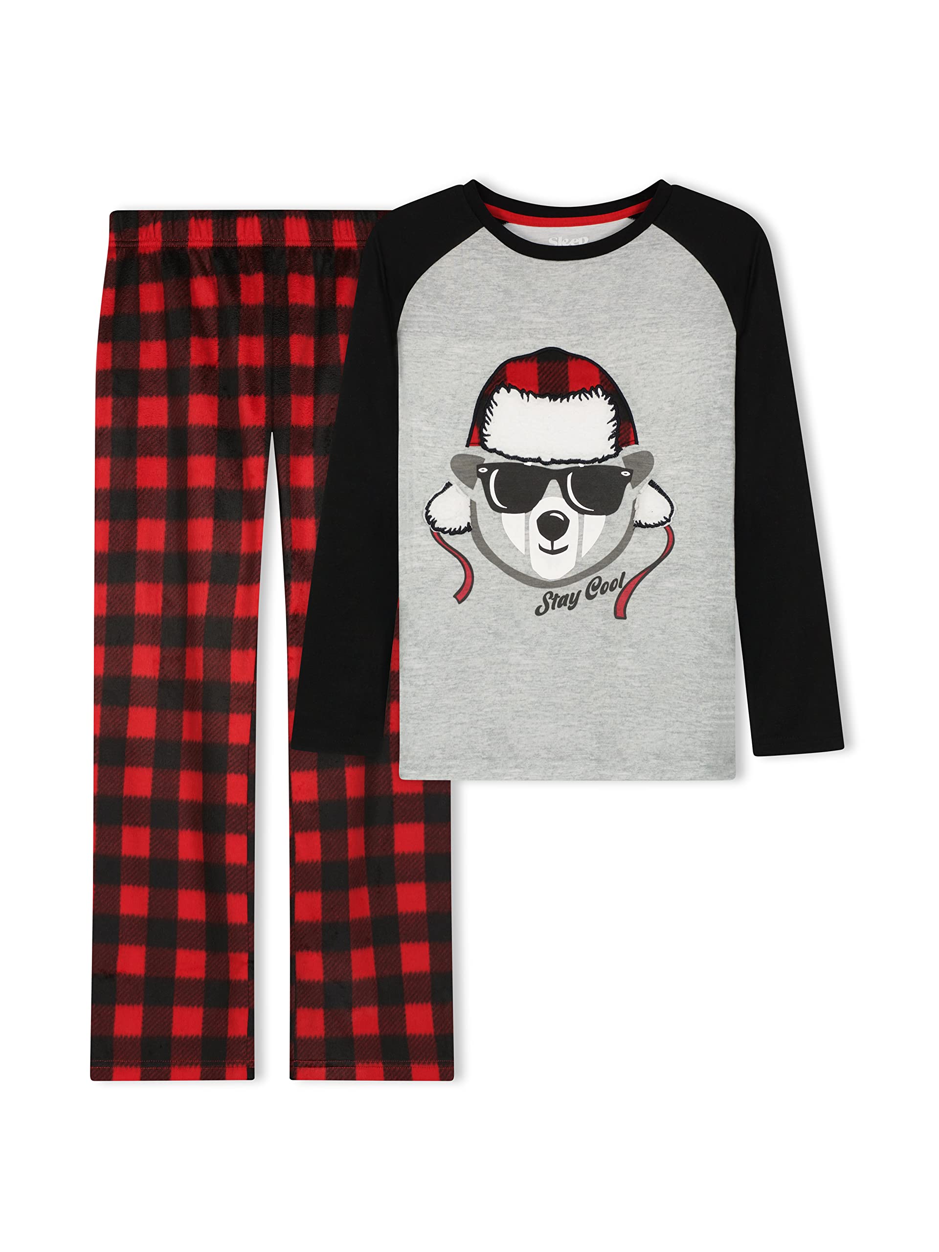 Sleep On It Boys Pajamas Set for Kids | Plush Fleece Sleepwear Top and Pajama Pant Set