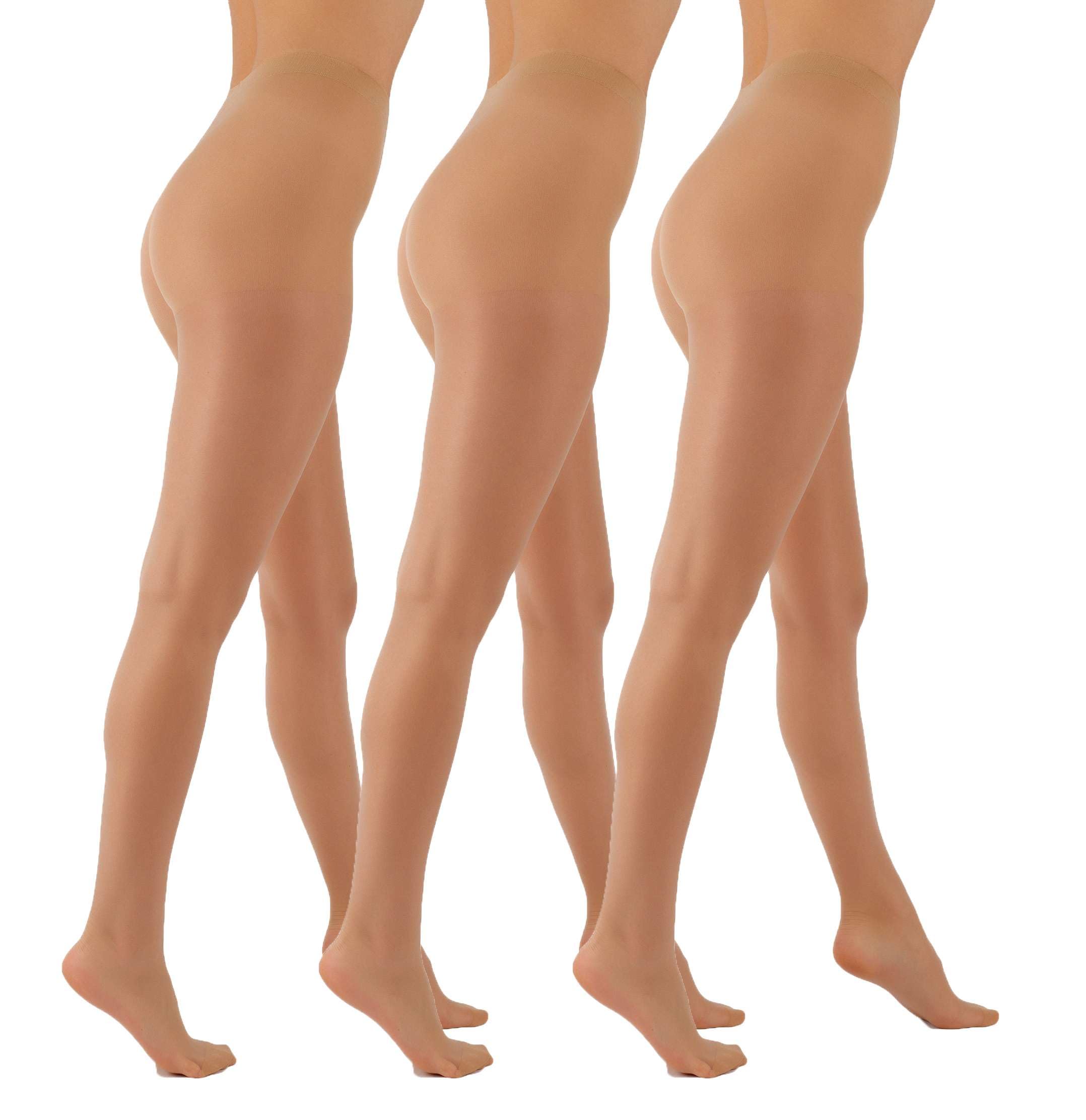 Aurellie Women's Nude Sheer Matt Classic Soft 3 Pairs Tights Pantyhose 20 Denier