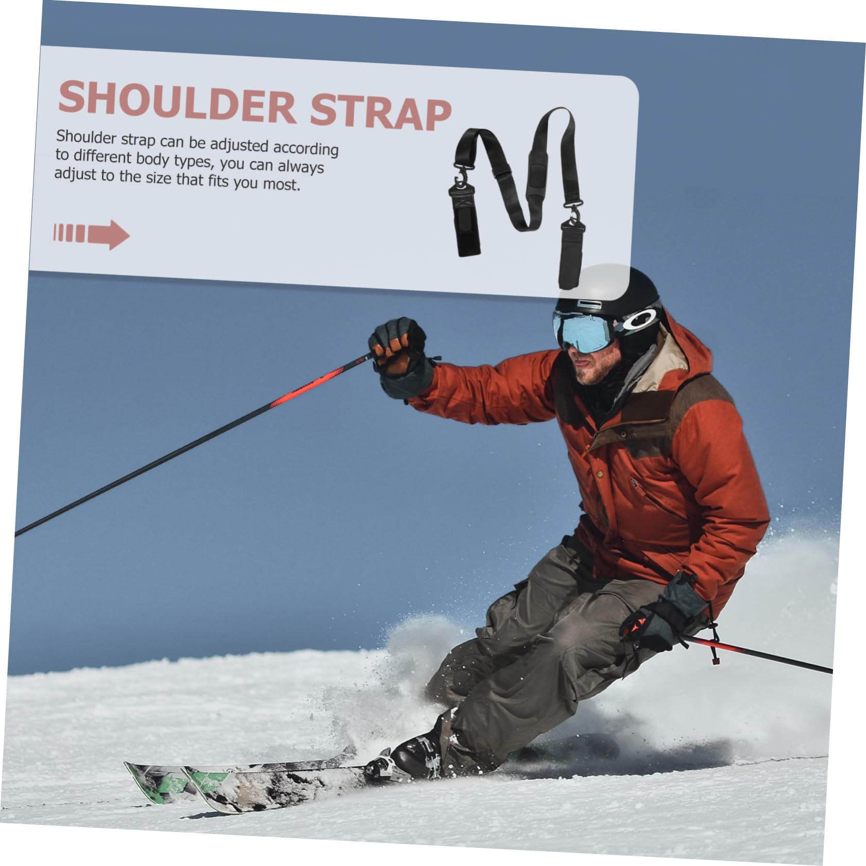 BESPORTBLE Tracolla per Snowboard Cinturino a Cinghia Porta Bastoncini da Sci Scarponi da Snowboard Scarponi da Sci Cinghie per attacchi da Snowboard Tracolla per Sci Pelle Grey
