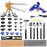 Gliston Auto Dent Puller Kit - Adjustable Golden Dent Remover Tools Paintless Dent Repair Kit Dent Lifter Puller for Car Large & Small Ding Hail Dent Removal