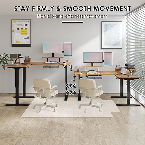 Miniatura 2 de Tapete de PVC transparente para silla de oficina, tapete de escritorio más fuerte y duradero para suelos de madera dura, protector de suelo