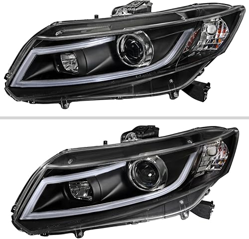 Miniatura 6 de Se adapta a faros delanteros transparentes de proyector Coupe Sedan 12-15 24Dr + barra LED