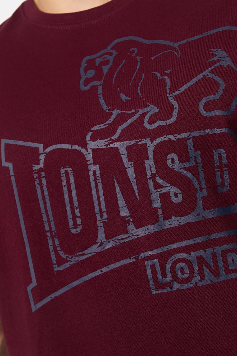 Lonsdale London Langsett Hombre Camiseta Negro Regular