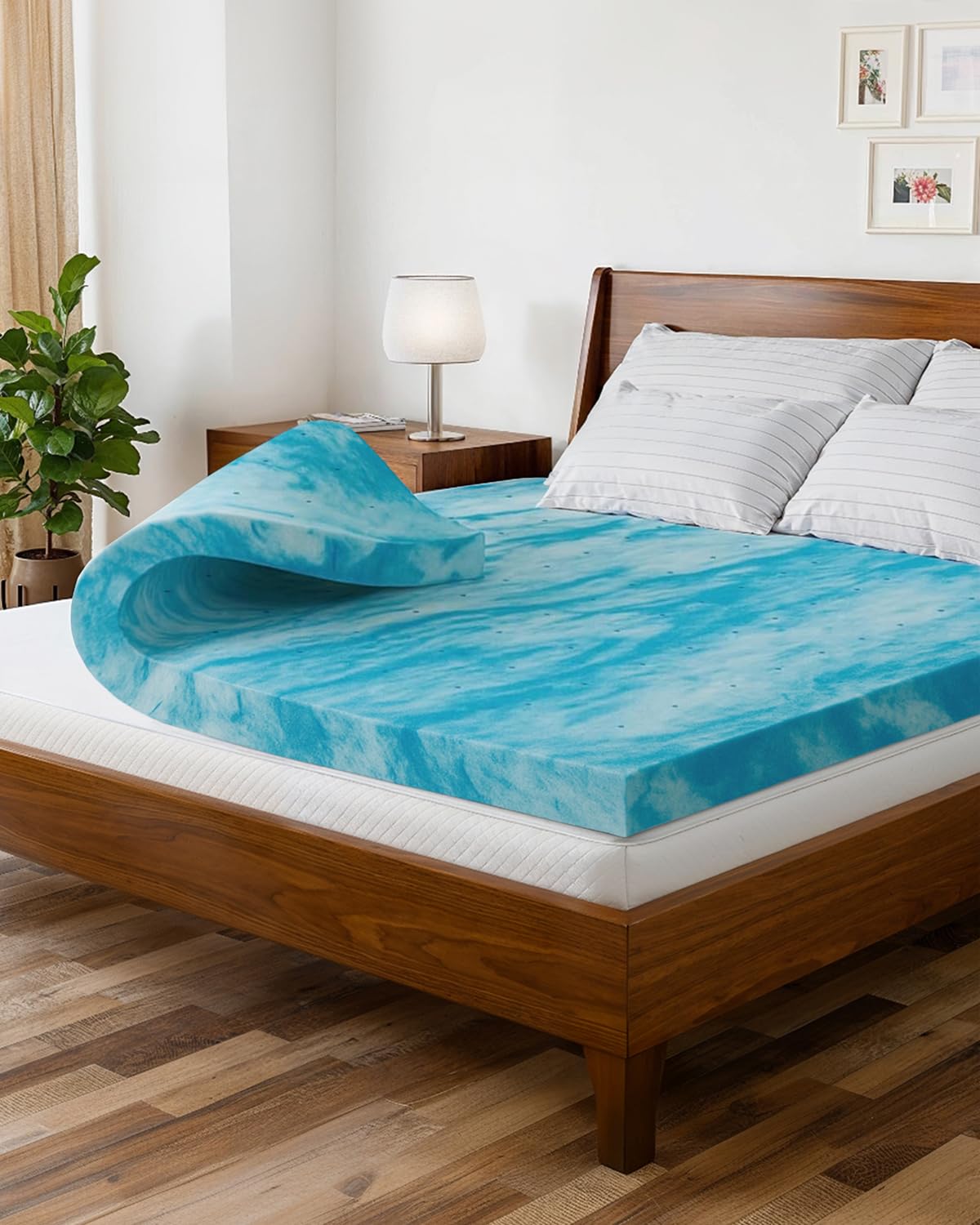 Super Soft Memory Foam Mattress Topper Full Size - 3 Inch Breathable Gel Infused Memory Foam - Plush Feel Ventilated Mattress Pad - Pressure, Comfort &amp; Pain Relief Bed Topper - CertiPUR-US &amp; Oeko-Tex