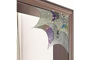 Mesmerizing Iridescent Spiderweb Door Corner Decor