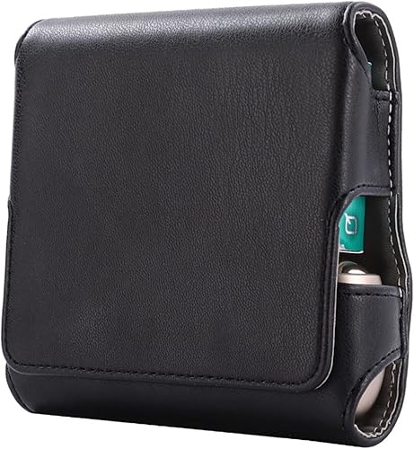 EPMANN Funda protectora de piel sintética para bolsa de almacenamiento de cigarrillos maleta apta para IQOS 303 DVD color BK
