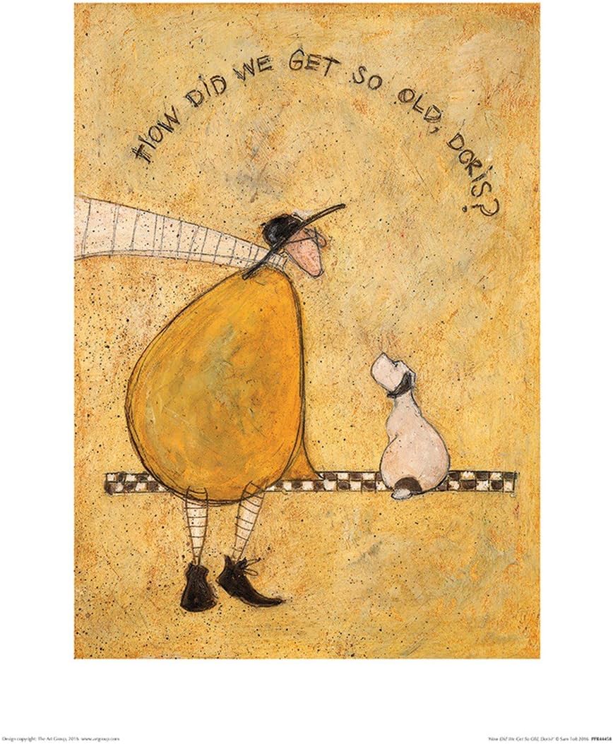 Art Group The How Did We Get So Old, Doris Sam Toft Art Print, Paper, Multi-Colour, 30 x 40 x 1.3 cm
