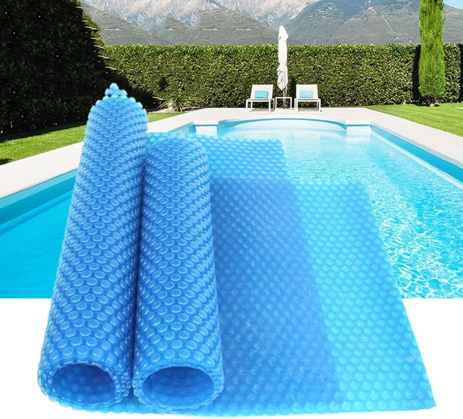 Cubierta De Piscina Con Aislamiento Solar, Cubierta De Piscina Rectangular De Lona Solar En Jardín Y Exteriores, Manta Flotante Para Jacuzzi, Cubierta De Spa Flotante De Corte Libre,2x2m/6x6ft