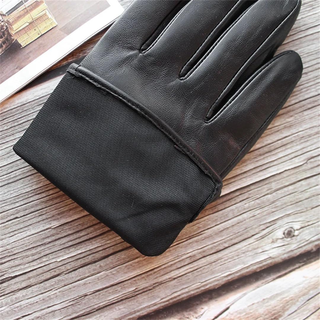 Guanti da uomo sottili foderati in rayon foderato in pelle sfoderata primavera e guanti da moto da viaggio all'aperto