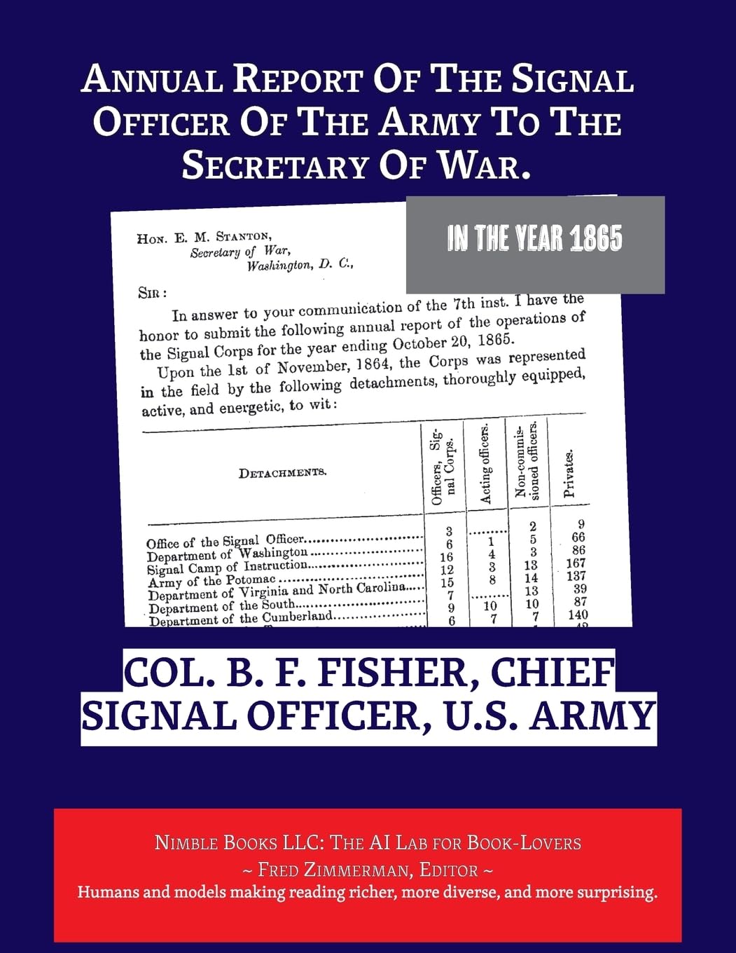 Annual Report Of The Signal Officer Of The Army To The Secretary Of War. 1865 (1) (In the Year 1865)