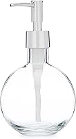Vista 12 de Rail19 Moon Round - Dispensador de jabón de vidrio reciclado con bomba de metal, 8.5 onzas (Chrome Luxe)