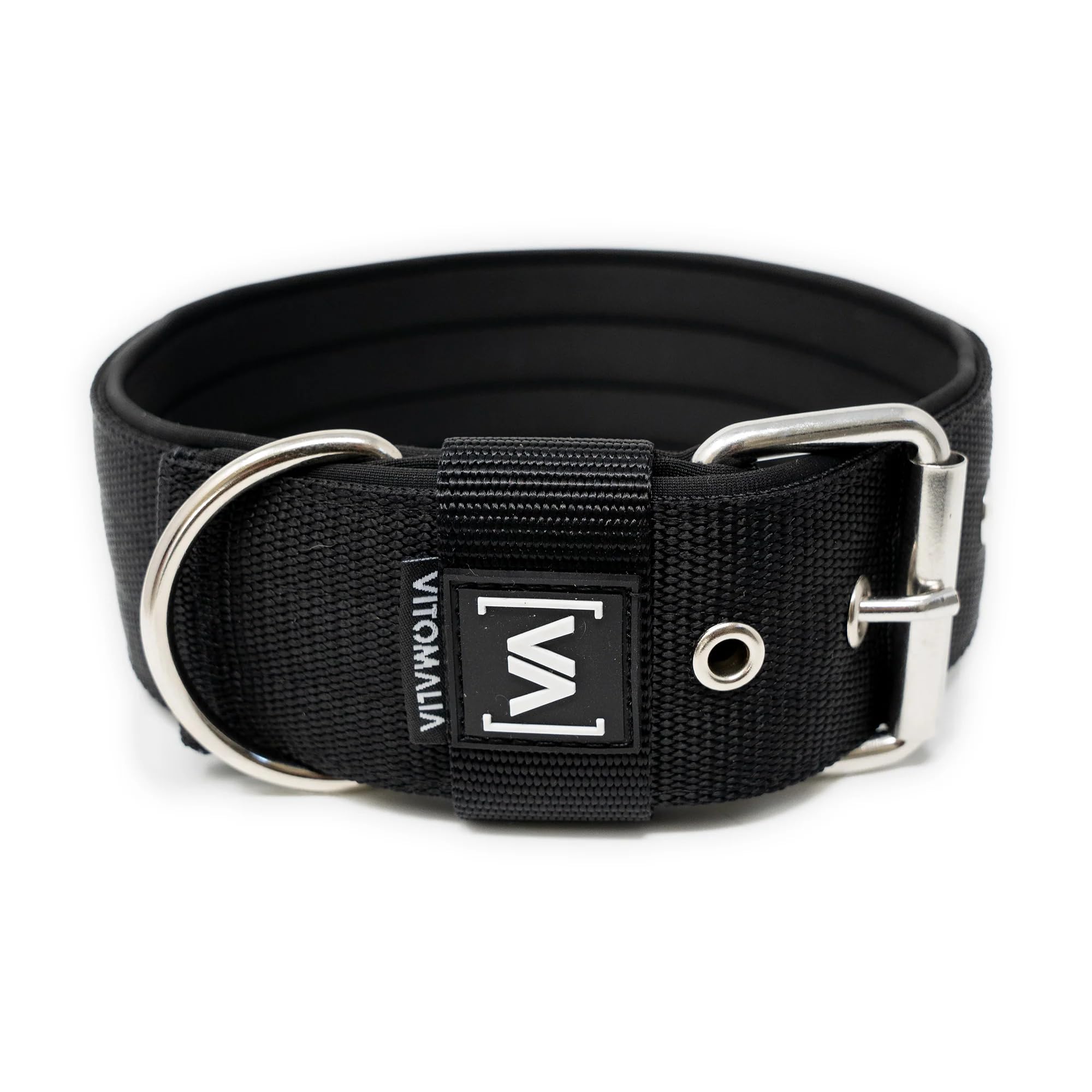 VITOMALIA HydroTex Halsband Für Große Hunde – 5 Cm Breit, Wasserabweisend, Mit Komfort-Fütterung, Größe XL (50-60 Cm), Pink