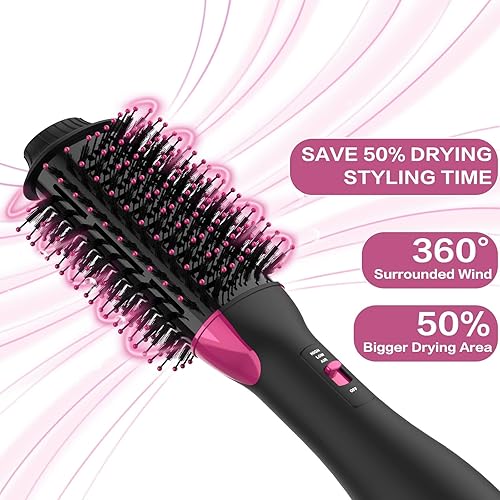 Miniatura 3 de Cepillo secador de pelo, cepillo secador de pelo en uno, cepillo profesional de aire caliente 4 en 1, secador de pelo de un solo paso y estilizador